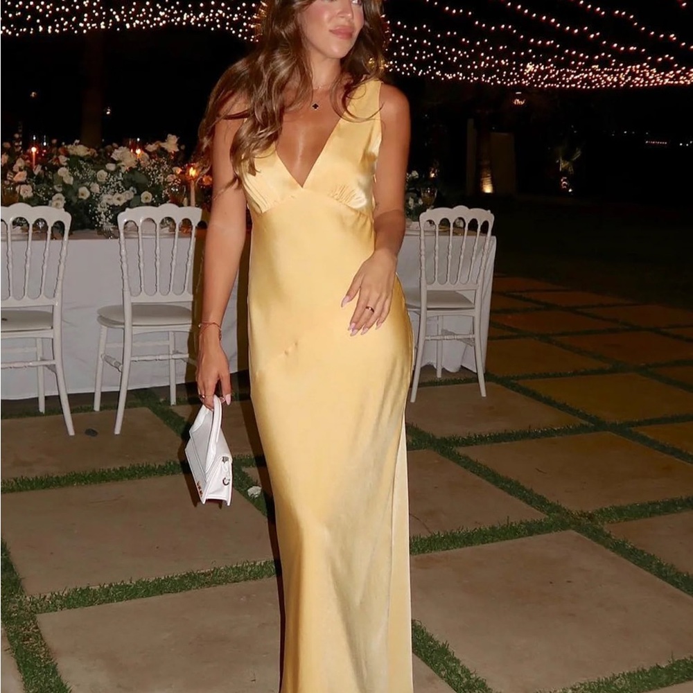 NWT Meshki Satin Maxi Dress